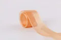 Cinta de organza naranja medio raso gasa para envoltura de regalos DIY y manualidades de cabello. - 2.5cm*20 Yardas / Dorado