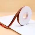 Christmas red and green striped ribbon roll for holiday gift wrapping and tree decoration. - 1.0 cm x 25 Yards