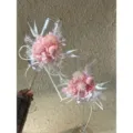Bicchiere champagne fiori secchi matrimonio brindisi calice composizione floreale regalo - Bouquet "Sole e luna insieme" (Senza tazza)