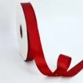 Rouleau de ruban satin rouge 2,5 cm pour emballage cadeau, fleurs et décoration. - Bordeaux