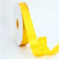 Yellow satin ribbon roll for gift wrapping, wedding decoration, cake box, and baking craft. - Yellow