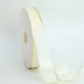 Solid color 2.5cm polyester ribbon roll for gift box wrapping, baking and floral decor. - Beige
