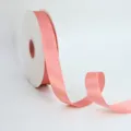 Pink 2.5cm polyester satin ribbon roll for gift wrapping, cake box and floral decoration. - Lotus root pink