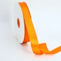 Orange satin ribbon roll on spool for gift wrapping, cake box decoration and flower bouquet crafts. - Light Orange
