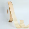 Champagne polyester satin ribbon, 2.5cm width solid color for gift wrapping and flower decoration - Light gold