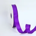 Purple satin ribbon 2.5cm polyester roll for gift wrapping, wedding and flower box decoration. - Deep purple
