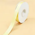 Nastro a pois gialli da 2.5cm, nastro decorativo classico per confezioni regalo, 1 rotolo. - Giallo Chiaro con Pois Bianchi
