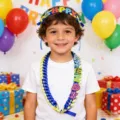 Conjunto de guirnalda y diadema de cinta de cumpleaños para niños, decoracion de fiesta colorida. - Estilo 15