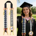 Graduation sash money lei ribbon set 2026 class party decoration props DIY handmade custom strap - Pink