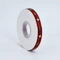 Red gold-stamped love heart ribbon 1cm wide for gift box packaging and flower decoration. - Heart / Burgundy