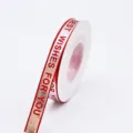 Decorative Gift Wrapping Ribbon Foil Stamped Ribbon for Bouquet and Party Use - Red Silver Stamping BEST Style