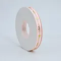Pink decorative ribbon with gold love pattern, 1cm width for gift box wrapping and crafts. - Heart / Light Pink