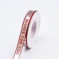 Red ribbon roll variant with gold stamped best wishes text for gift packaging decoration. - Wine Red Silver Stamping BEST Style