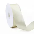 Nastro di raso in poliestere giallo crema 4cm per confezioni regalo e decorazioni di nozze. - 4,0 cm x 50 Yards / Beige