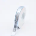 Light blue metallic gift wrapping ribbon with silver English text for bouquet and party decor. - Light Blue Silver Stamping BEST Style