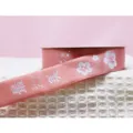 Cinta de poliéster rosa para envolver regalos, repostería y lazos con texto bonito. - Diosa Más Bella / Rosa loto