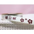 Cinta de poliéster para embalaje de regalos y repostería, con estampado de amor y diosa. - Diosa Más Bella / Mamá Hada / Beige (Texto Burdeos)