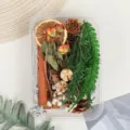 Kit de flores secas DIY con rodajas de naranja y piñas para aromaterapia y manualidades. - Estilo Helecho / Paquete de Materiales Solo (Sin Taza y Aceite Esencial)