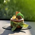 Wooden car aromatherapy ornament with dried flowers pine cones and cinnamon desktop decor. - Cinnamon Wealth
