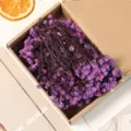 Αποξηραμένα μωβ λουλούδια γυψοφίλης χύμα DIY σύνθεση λουλουδιών διακόσμηση μπουκέτο δώρο - Μοβ γυψοφίλη, κουτί 50 στελεχών