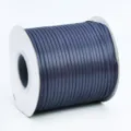 Dark blue satin ribbon roll 0.3cm polyester craft ribbon for gift wrapping and sewing. - 0.3cm / Dark Gray