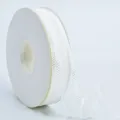 Ruban transparent blanc avec bord satiné pour emballage cadeau et décoration de gâteau. - 2.0cmx50 Yards / Blanc Blanchi