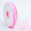 Ruban organza rose avec bord en satin sur rouleau pour emballage cadeau et décoration. - 2.0cmx50 Yards / Rose Clair