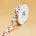 Cinta impresa de frutas de 2.5cm para envolver regalos y decoracion floral hermosa. - Colección de Frutas