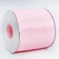 Rouleau de ruban polyester uni, ruban satin rose clair pour emballage cadeau, 0.3cm - 0.3cm / Rose Clair