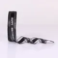 2.5cm Black Happy Birthday Printed Ribbon for Cake Packaging and Gift Decoration - Black