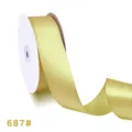 Cinta de Satén 4cm Oro de Poliéster para Embalaje de Regalo Boda Fiesta Artesanía DIY Rollo - 4,0 cm x 50 Yards / Oro Metálico