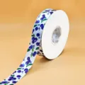 2.5cm Blauwe Bes Print Lint Fruit Geschenk Verpakking Decoratieve Rol Voor Bloemist - Blauwe bes