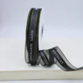 2.5cm black satin edge sheer ribbon organza ribbon for gift wrapping party decor - Black