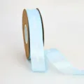 Light blue satin ribbon with white sweet love text, perfect for gift wrapping and flower bouquets. - 2.5cm*50 Yards / Light Blue