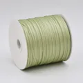 Light green solid color polyester ribbon 0.3cm fine satin ribbon for gift wrapping crafts - 0.3cm / Grass Green