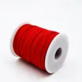 Bright red faux suede cord PU leather rope for DIY necklace bracelet braided jewelry making - 3mm*50 Yards / Red