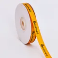 Cinta de poliester amarilla 1cm cinta de raso estampada handmade para envolver regalos - 1,0 cm x 25 yardas / Naranja