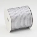 Silver satin ribbon roll 0.3cm polyester craft ribbon for gift wrapping and sewing - 0.3cm / Gray