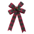 Natale Tartan Nastro Fiocco Albero Pendente Festa Corona Casa Fai Da Te Decorazione - Stile 11