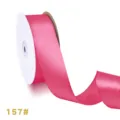 Cinta de raso rojo rosa de 4 cm de ancho rollo de tela de poliéster para envolver regalos. - 4,0 cm x 50 Yards / Rosa rojo