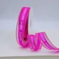 2.5cm Fuchsia Sheer Ribbon Birthday Gift Wrapping Ribbon Decorative Ribbon Roll - Rose Red
