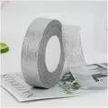 Rouleau de ruban pailleté argenté pour emballage cadeau et décoration de mariage. - 2.5cm Argent*22m / Argent