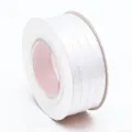 Ruban en satin de polyester double face blanc de 0.3cm pour cadeaux, fleurs et loisirs créatifs. - 0.3cm*50 Yards / Blanc Blanchi