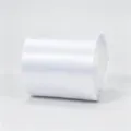 Rotolo di nastro di raso bianco tinta unita da 10 cm per confezioni regalo e decorazioni. - Bianco