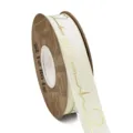 Cinta de impresión de lámina de oro de San Valentín para envolver regalos caja SKU - 2.5cm Ancho / 35 Yards / Blanco Roto