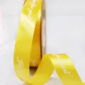 Nastro in poliestere giallo con stampa Just for you, largo 2,5 cm per regali e mazzi di fiori. - Dorato