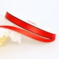 Rotolo di nastro di raso di poliestere rosso monofaccia per confezioni regalo floreali - 1.2cm*100 Yards / Rosso