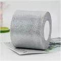 Rouleau de ruban paillete argente pour emballage cadeau et decoration d'artisanat, bobine. - 5cm Argent*22m / Argent