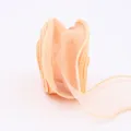 Peach organza ribbon 4cm wavy edge chiffon fabric roll for floral wrapping and cake decoration. - 4.0cm*10 Yards / Light Orange