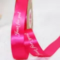 Nastro di raso rosa con testo stampato Just for you, perfetto per impacchettare regali e bouquet. - Rosso rosa